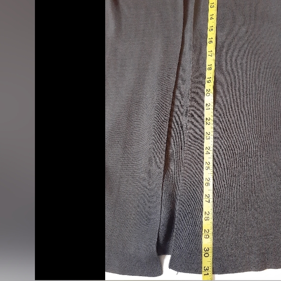 Eileen Fisher Silk Blend Open Cardigan With Tie Belt. Size M Dark Gray - Picture 5 of 6